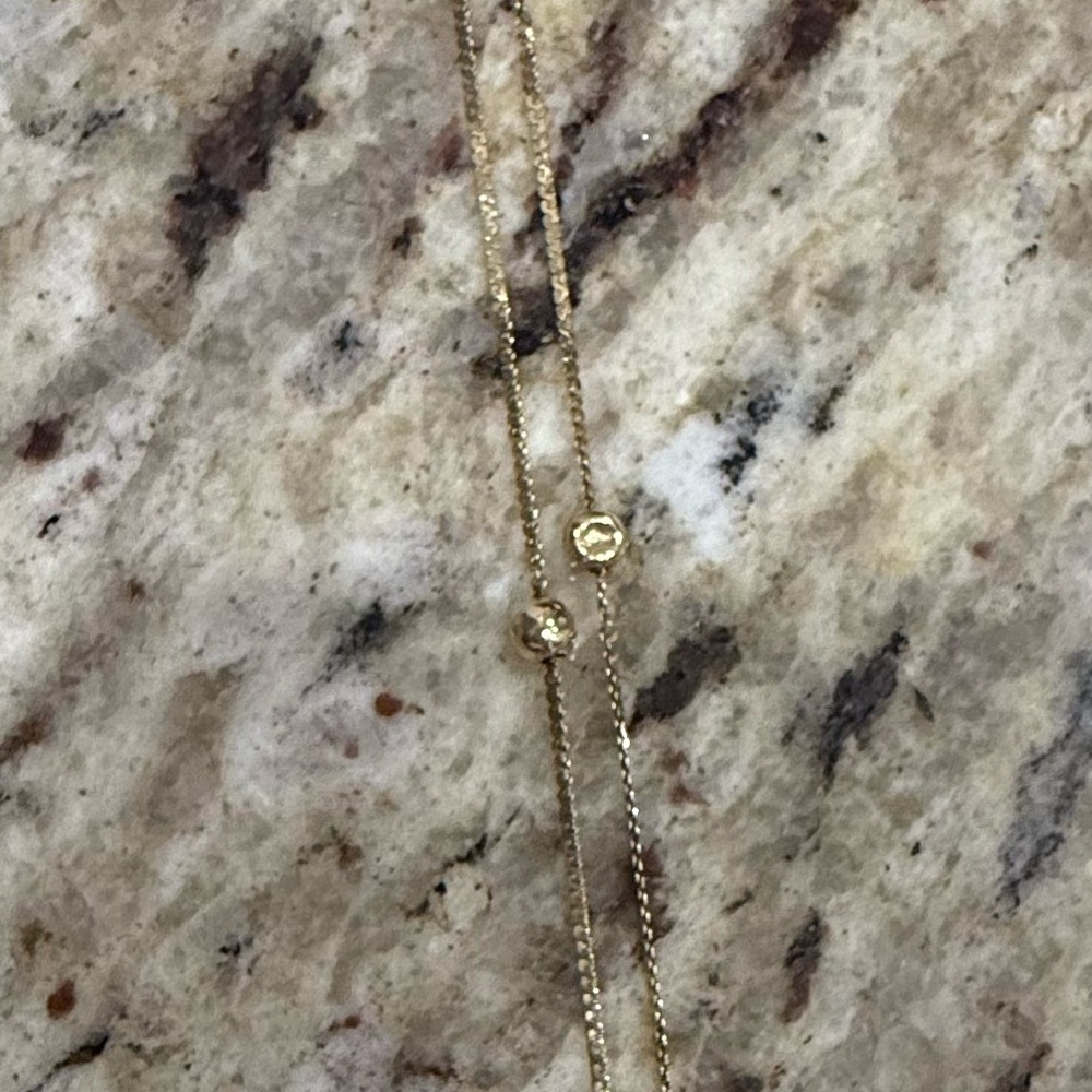 14KT Gold “S” Chain Beaded Ball 18” Necklace - Picture 2 of 5